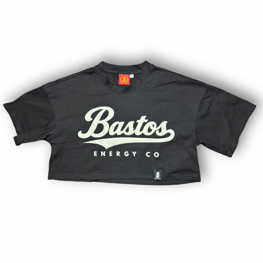 BE Baseball Script Crop Tee (Black)