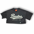 BE Baseball Script Crop Tee (Black)